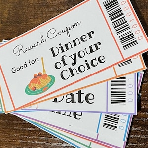 Kids Reward Coupons: Printable Incentive Bucks (PDF Downloadable File)