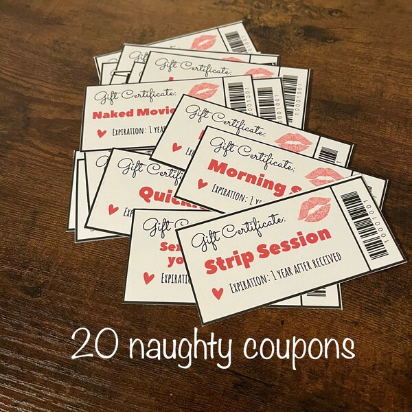 Sexy Coupons Printable - Etsy