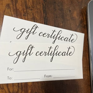 Printable Blank Gift Certificates SVG PDF Png Etsy