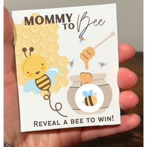 Jeu de cartes à gratter pour baby shower, Mommy to Bee, fête sur le thème des abeilles, jeux de baby shower, non sexiste, téléchargement numérique, baby shower à petit budget