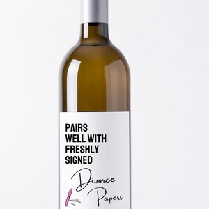 Divorce Wine & Beer Label: Funny Divorce Party Gift (Digital Download)
