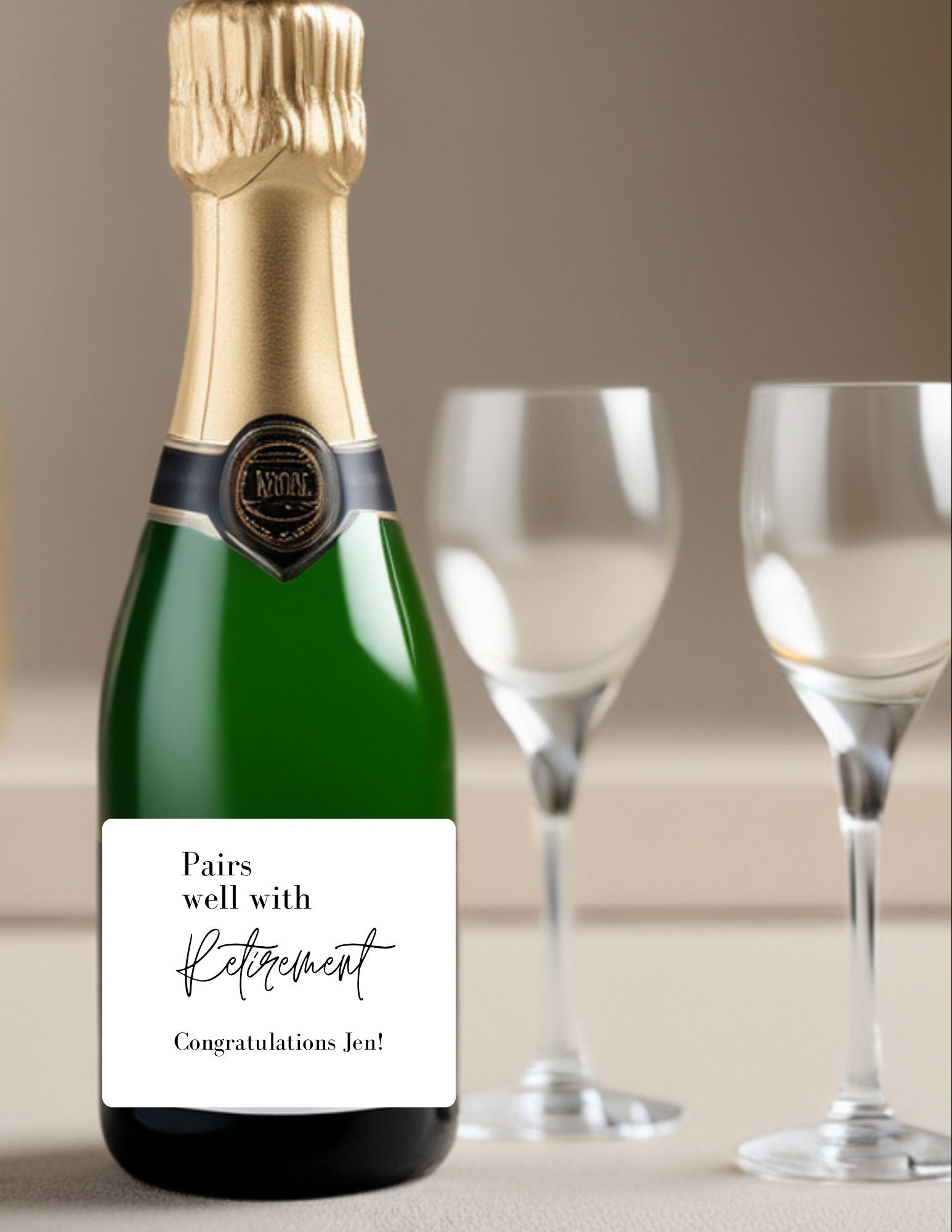 Editable Retirement Wine Bottle /champagne Labels, Printable ...