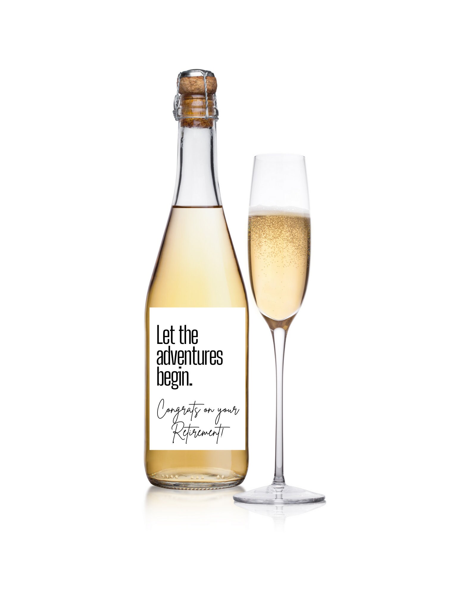 Retirement Wine /champagne Labels, Printable Instant Download ...