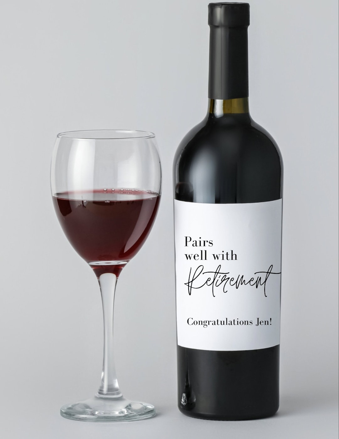 Editable Retirement Wine Bottle /champagne Labels, Printable ...