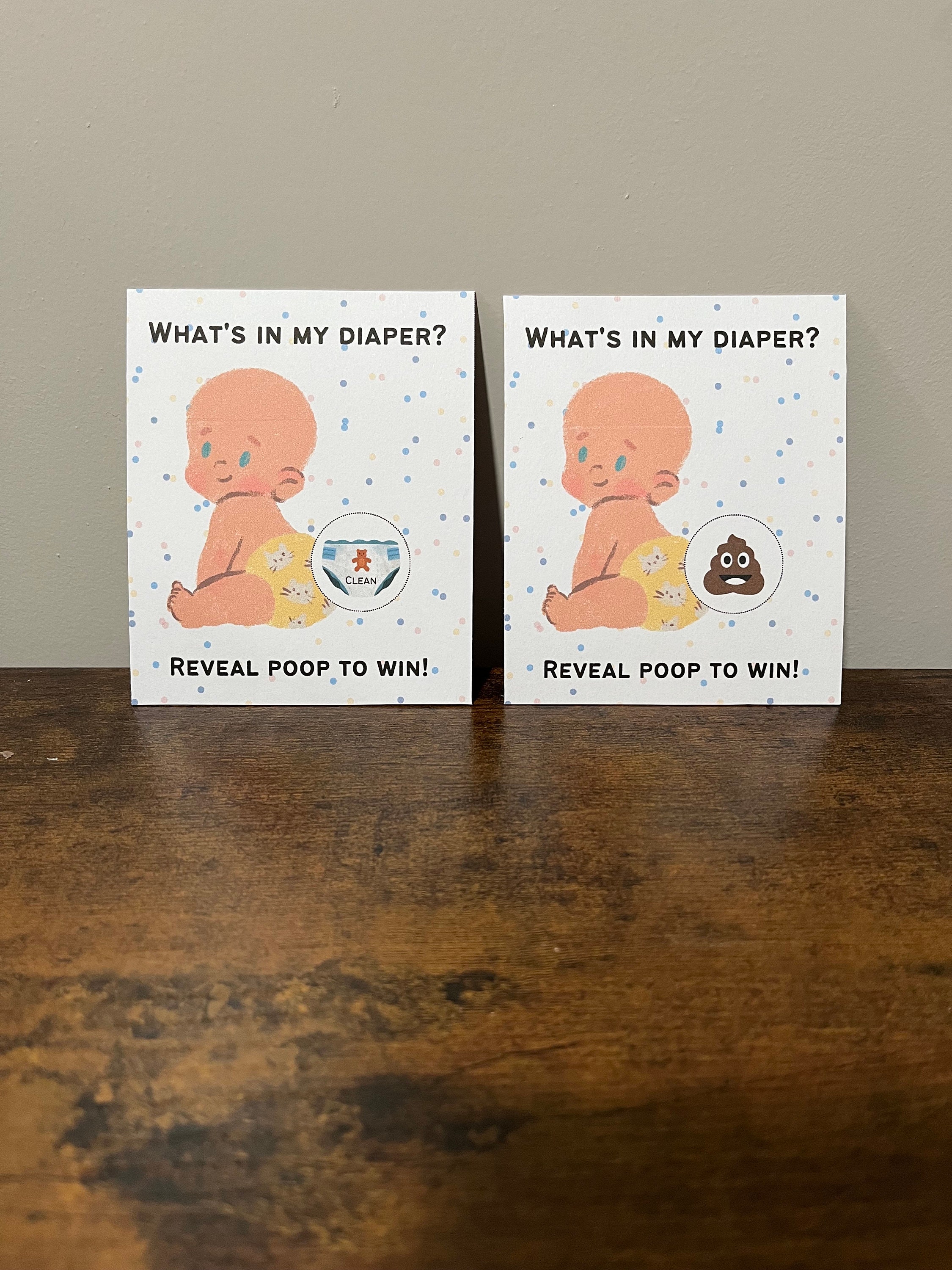 Scratch Diper Dirty Diaper Baby Shower Scratch off Game (digital PDF) - Etsy