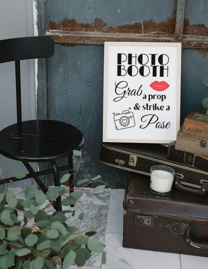 Photobooth Sign Printable, SVG, PDF, Png, Jpg . Wedding Signs. Wedding Photo Booth. Photo Booth ...