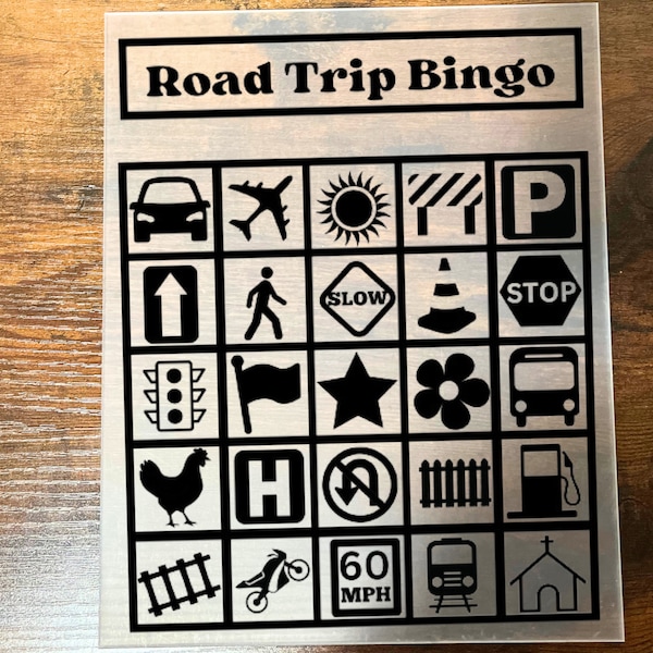 Road Trip Bingo —Travel Games SVG, PDF, PnG