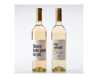 Divorce Wine Label: Minimalist Gift, Pick Me Up (SVG, PDF Digital Download)