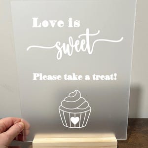 Dessert Table Sign: Love is Sweet, Wedding Reception Decor (Digital Download)
