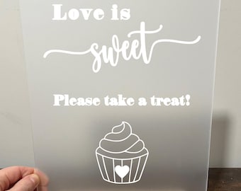 Dessert Table Sign: Love is Sweet, Wedding Reception Decor (Digital Download)