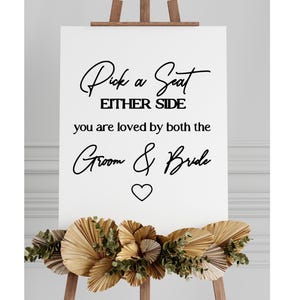 Pick a Seat Wedding Sign: You Are Loved (PDF SVG PNG Digital Download