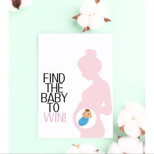 Jeu de baby shower, nourriture ou bébé, à gratter, jeu imprimable, prix de baby shower, billet à gratter. activité de baby shower, jeu à téléchargement numérique