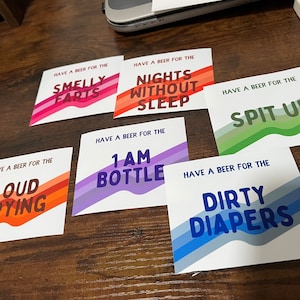 New Parent Beer Label Gift: Funny Baby Chores (Digital Download)