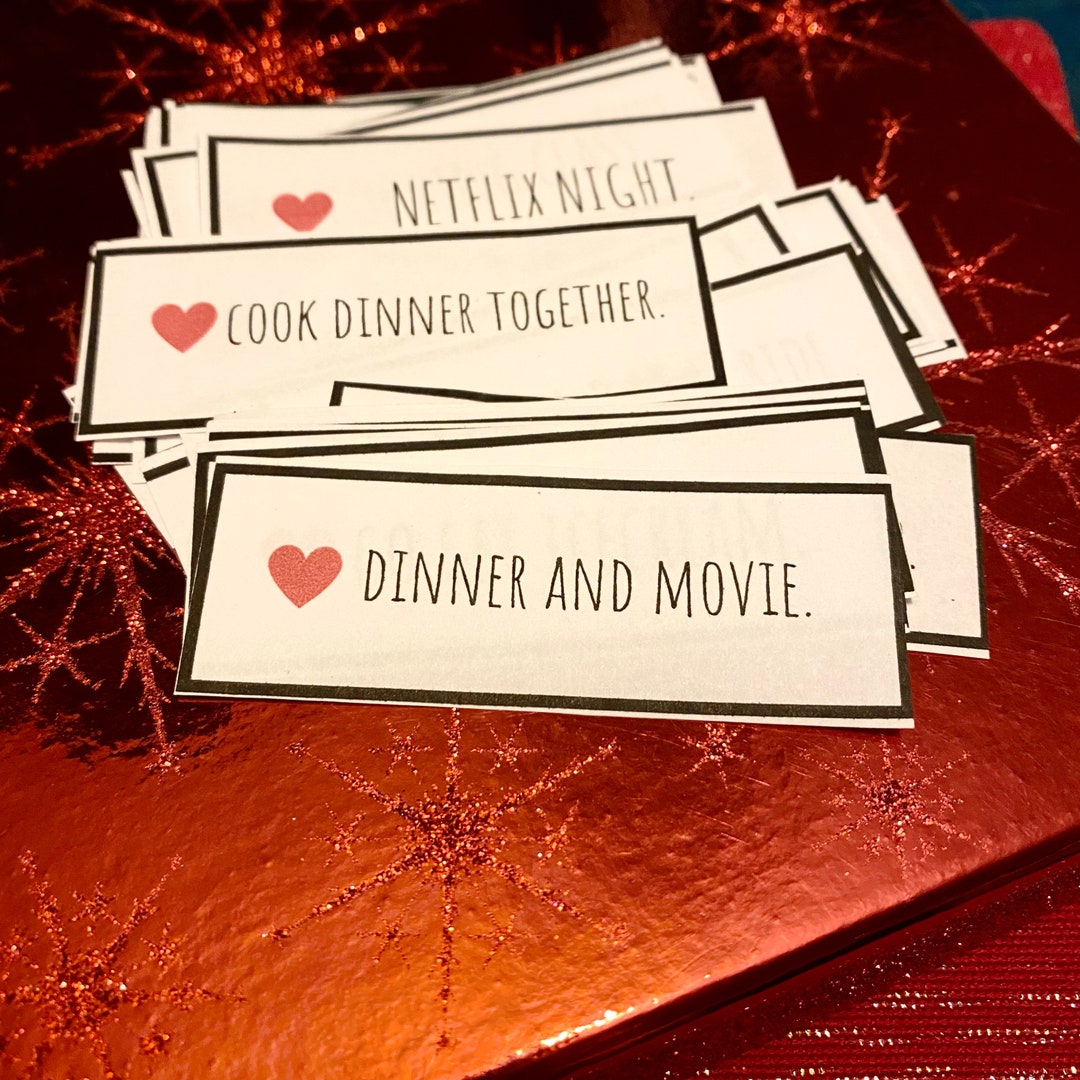 30 Date Night jar Coupons: Printable - Etsy