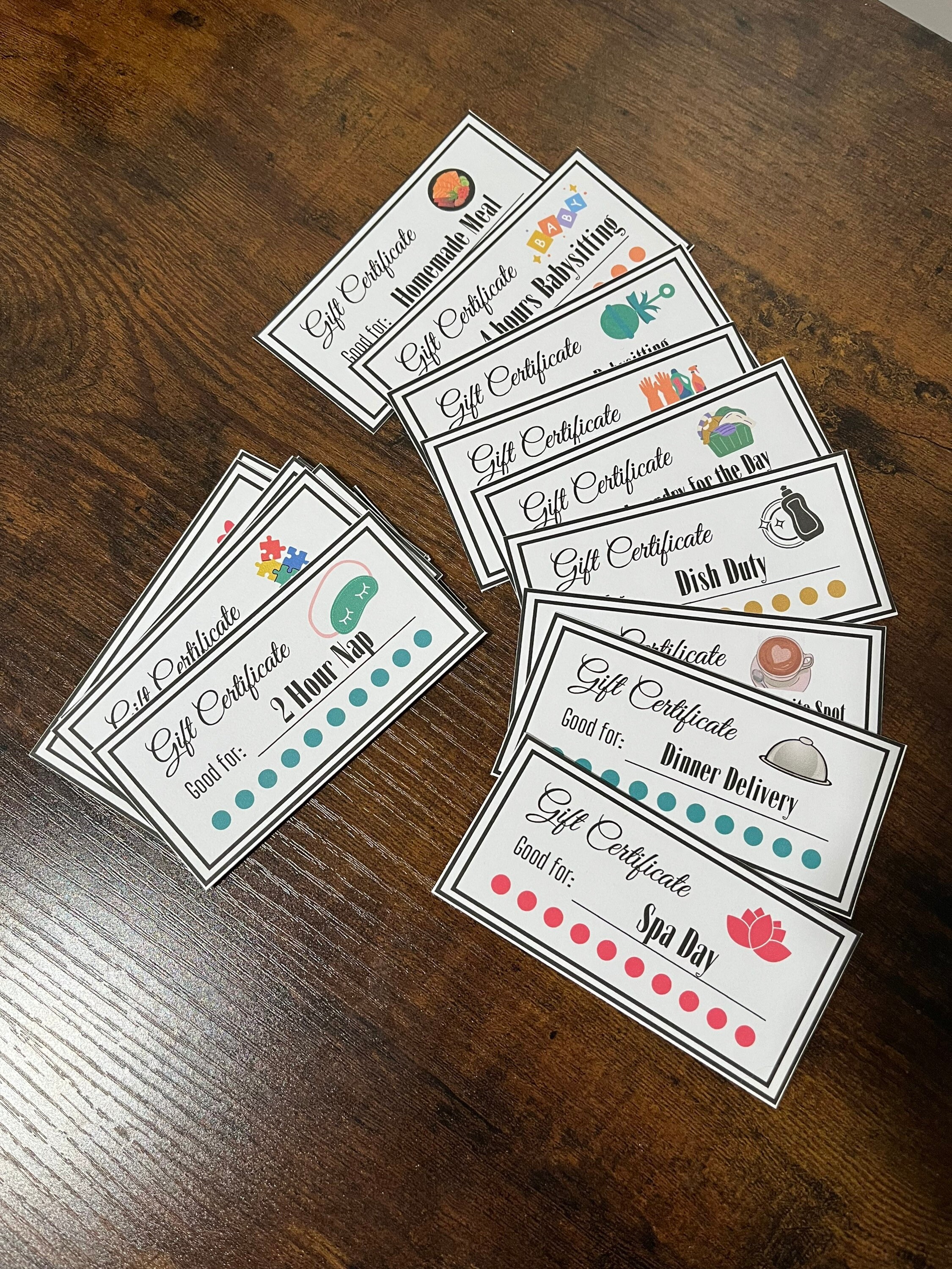 Printable New Parent Gift Coupons or Baby Shower Gift - Etsy