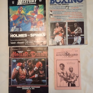 Four Vintage Boxing Magazines/Programs