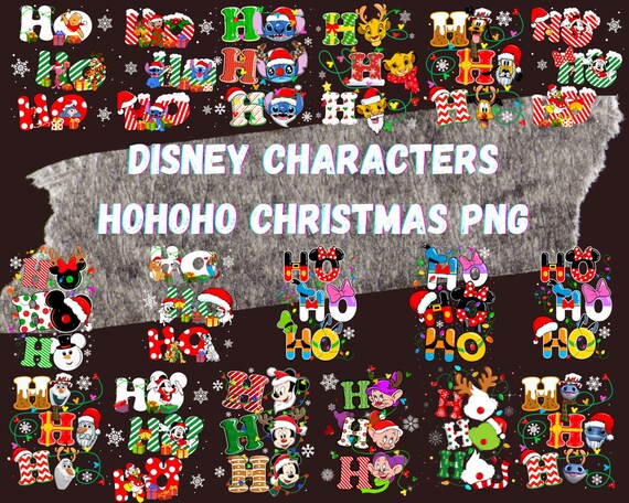 Hohoho Christmas Bundle PNG Cartoon Characters Christmas - Etsy