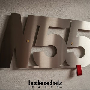 Bodenschatz N55 large stainless steel wall sign // BMW sign E90 E91 E92 E93 335i F30 F31 F32 F33 F20 F21 F10 F11 135i 235i