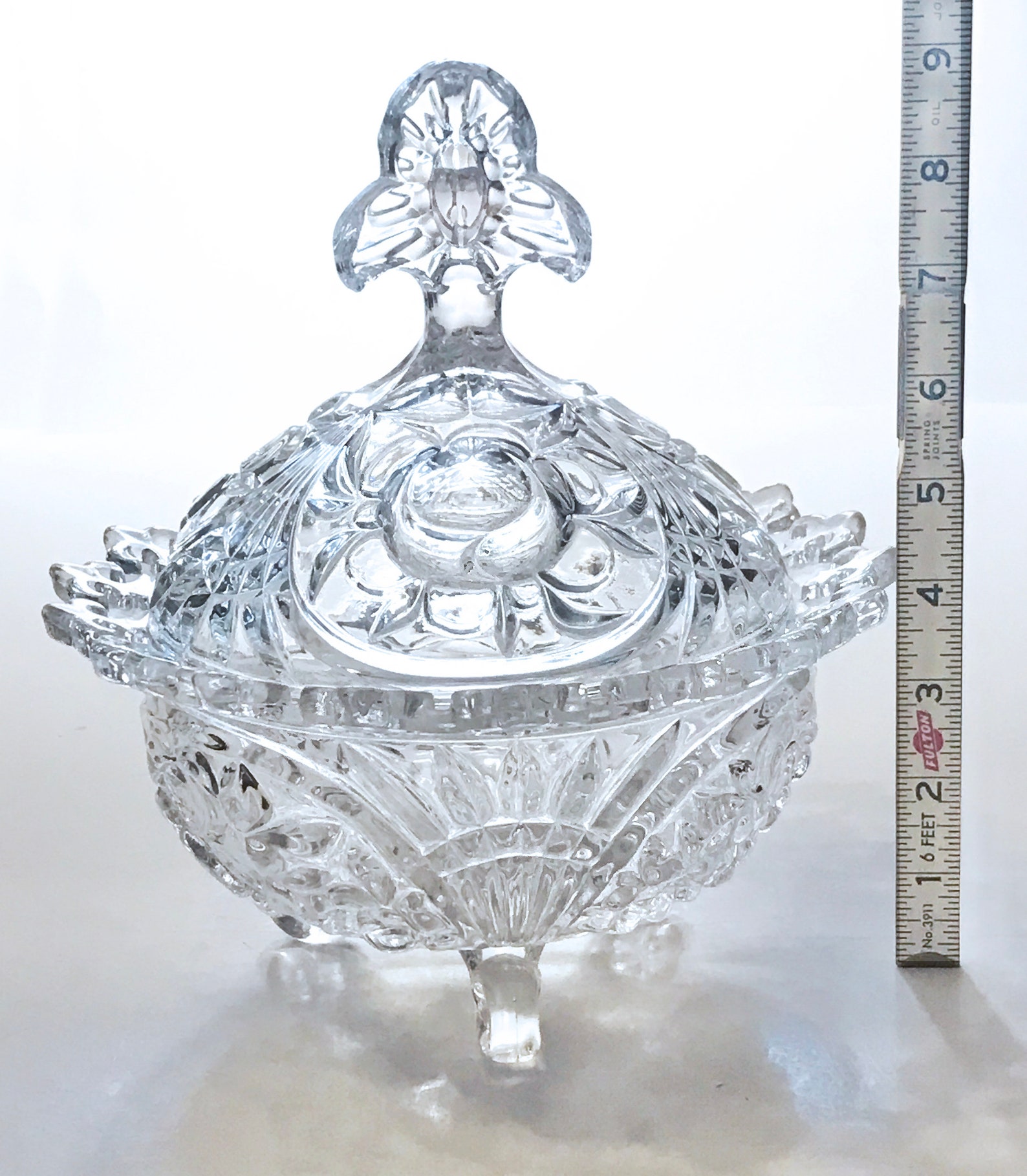 Lead Crystal Candy Bowl With Lid Rare Vintage Etsy Il 1588xN.3744930182 Rtnn