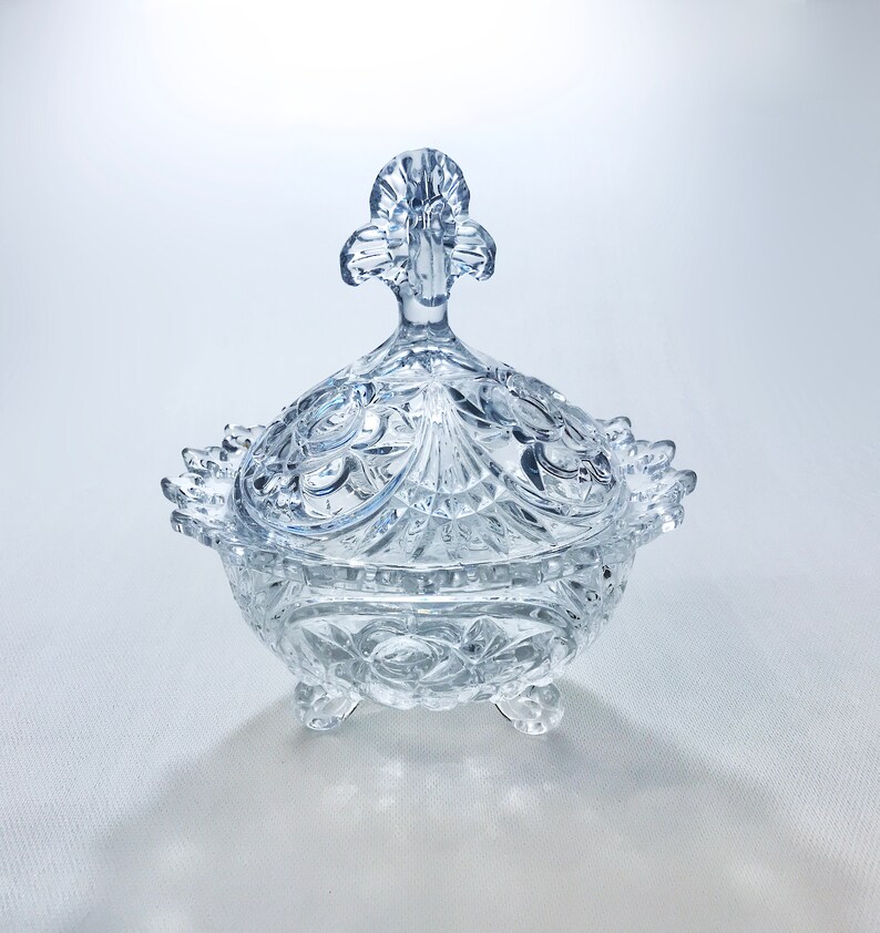 Lead Crystal Candy Bowl With Lid Rare Vintage Etsy Il 794xN.3792514499 Ixoq