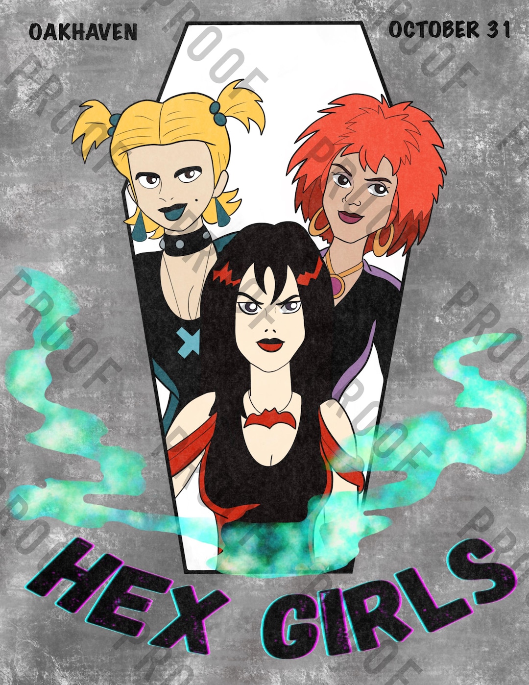 Hex Girls Concert Poster DIGITAL DOWNLOAD Version 1, Scooby Doo, Witch ...