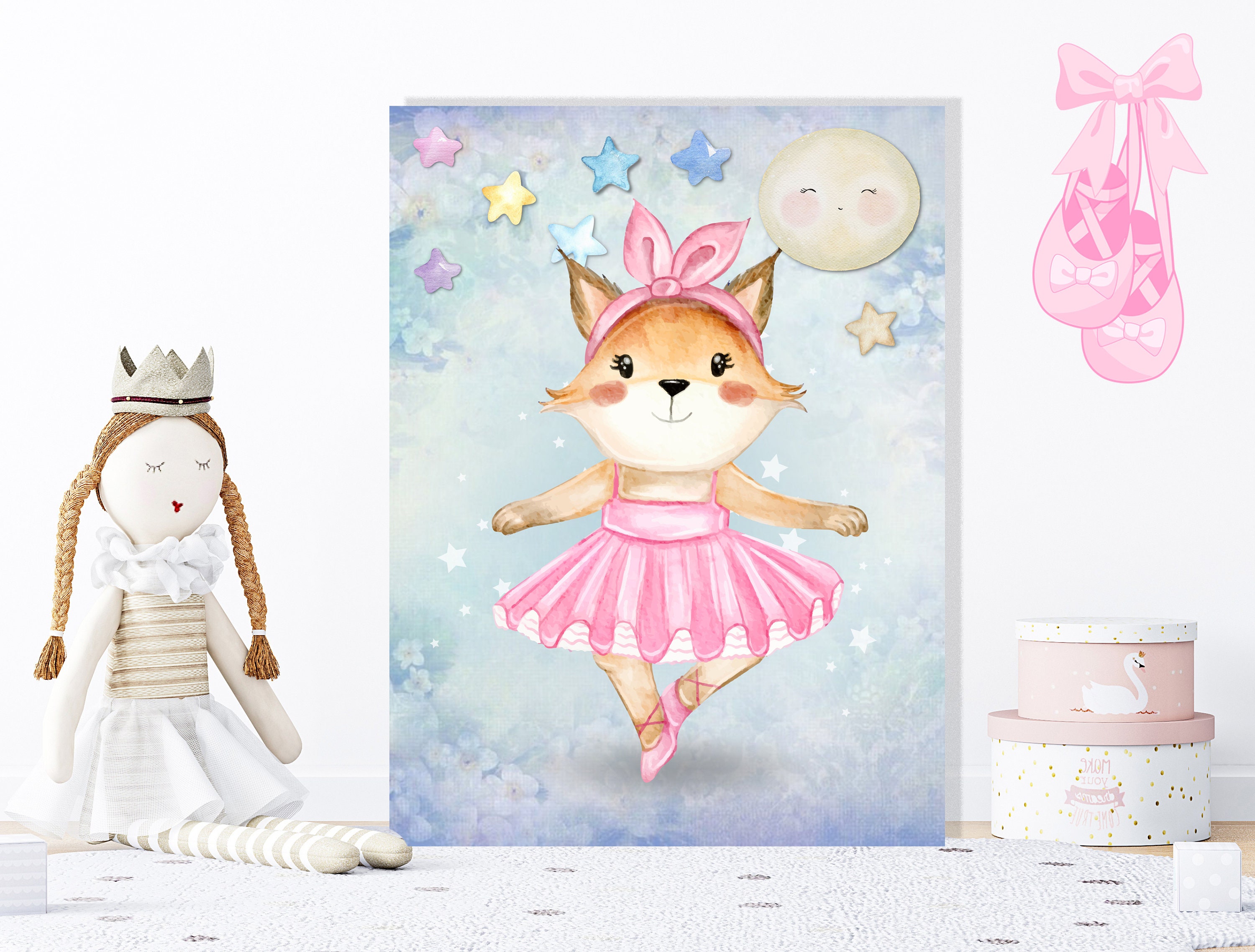 Ballett Mädchen Kinderzimmer Dekor. Süße Baby tiere. | Etsy