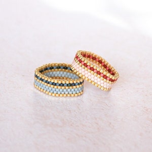 METIS RING - Miyuki ring, Peyote ring, Miyuki jewelry, Beads ring, Handmade women&#39;s ring, gift for her, Woven ring
