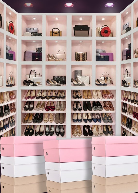Shoe Rack Backdrop Shoe Background / Shoe Wall Backdrop / Photoshop Shoe Banner - Etsy