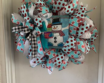 Snowman Christmas Wreath