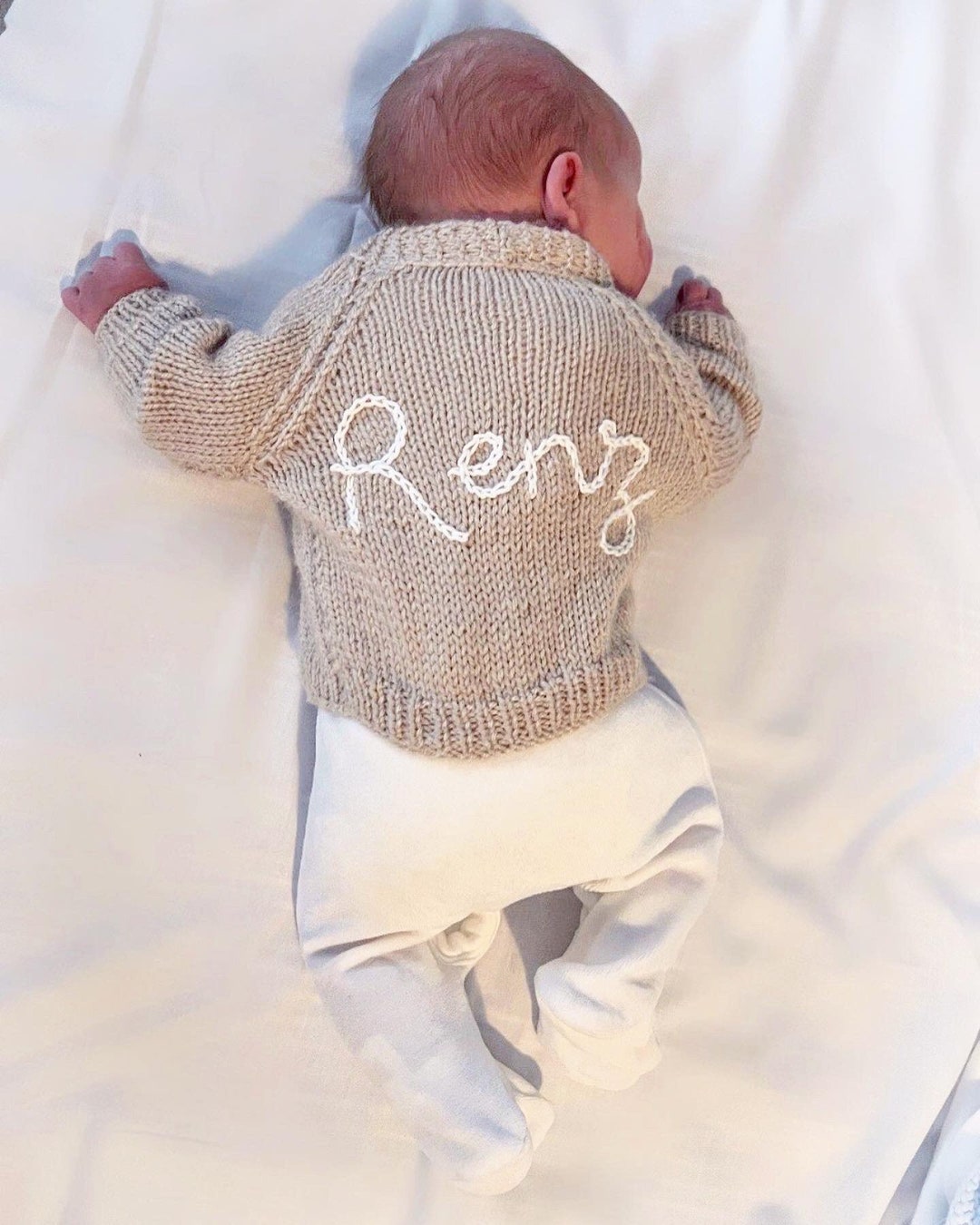 Personalised Baby Name Cardigans 03 Months Etsy UK