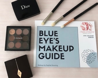 Blue Eyes, Makeup Guide, Makeup Book, Personalised, Book, Eyeshadow, Makeup Lesson, Teach, Tutor, Eye Makeup, Eye Colour, Makeup Manual