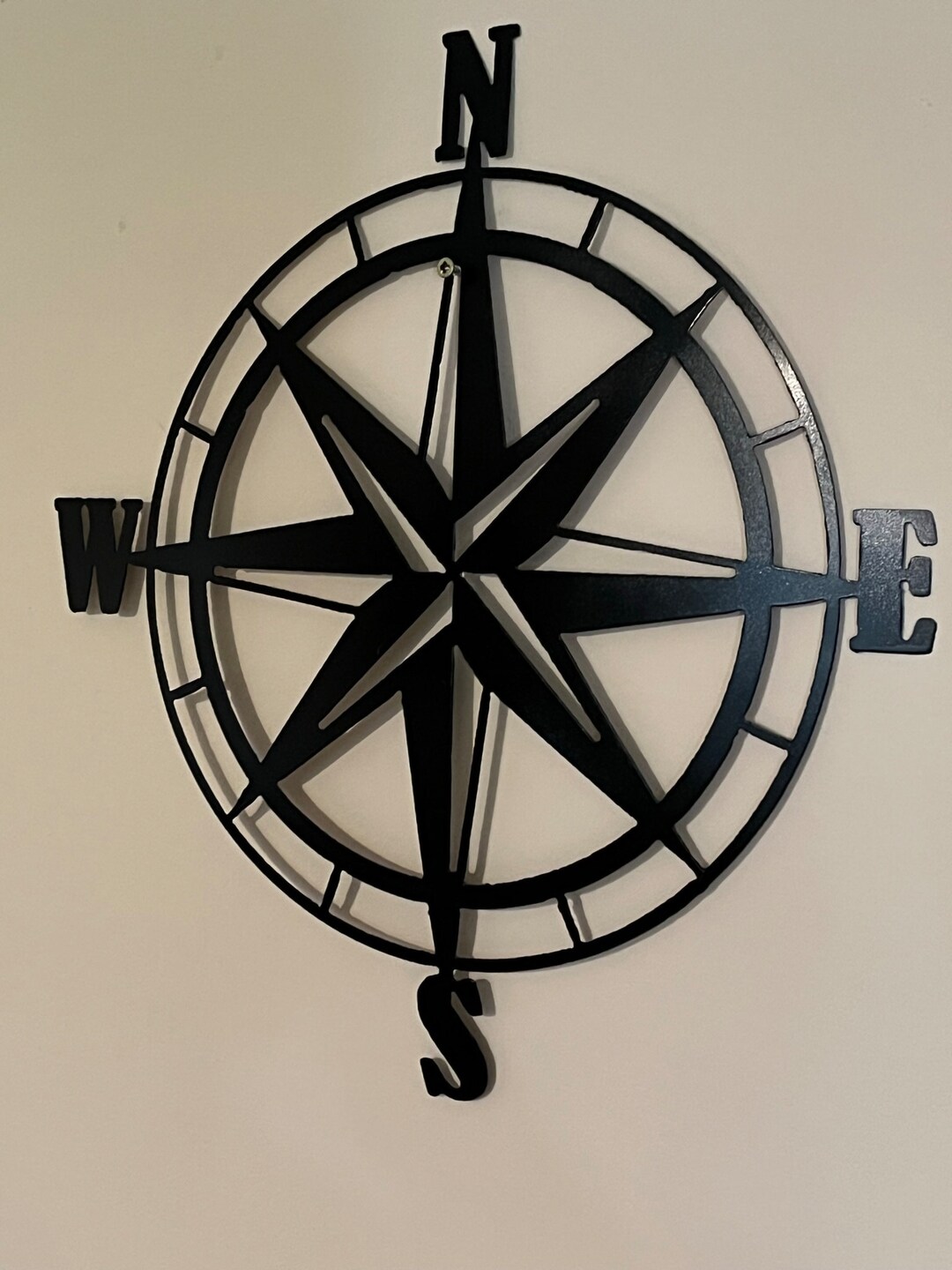 Nautical Compass metal Wall Art Metal Compass North Arrow Etsy