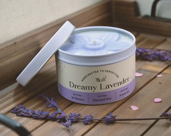 Soothing Lavender Candle | All-Natural Soy Wax Candle for Relaxation and Stress Relief | Light Up Your Day Candle