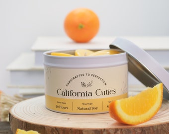 Invigorating California Cuties Candle | All-Natural Soy Wax Candle for Relaxation and Stress Relief | Light Up Your Day Candle