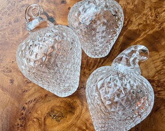 Crystal Strawberry - Handblown Strawberry Ornament