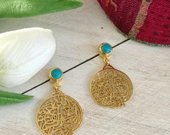 Arabic Calligraphy Earrings