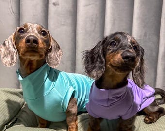 UV Protective Bamboo Jersey Tankie Various Colours Sausage Dog Dachshund