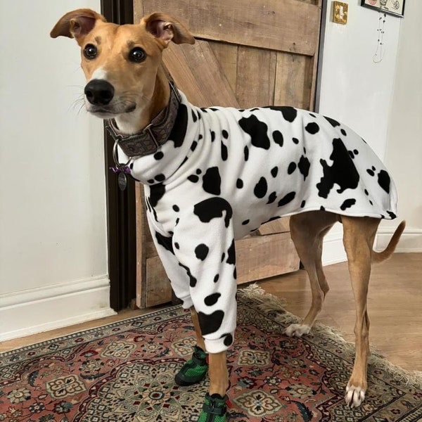 Cow Print Fleece Sighthound Coat