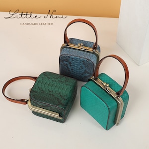 Vintage Stil Damen Geldbörse, Mid Century Look, Schlangenleder, Mode Brieftasche