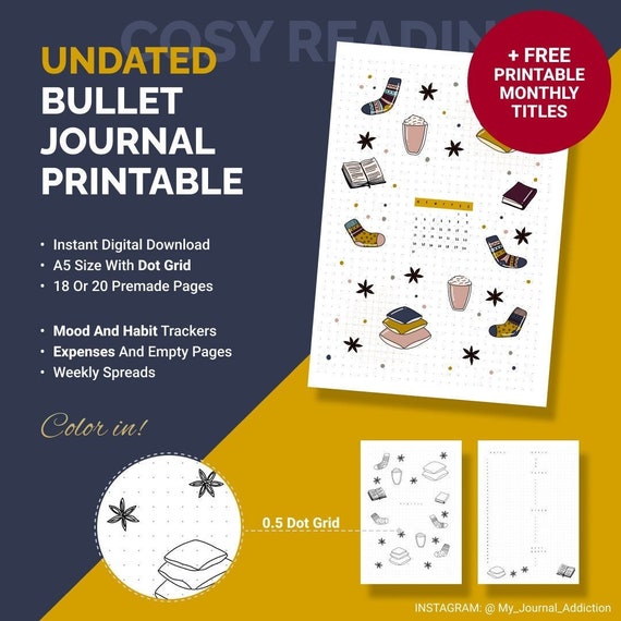  Bullet Journal and Planner 2022: A Premade Dotted