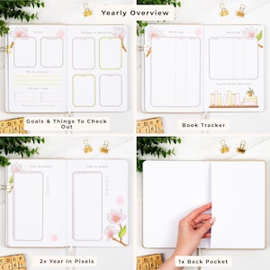 Premade Bullet Style Journal | Vegan Leather, Hand-drawn Themes ...