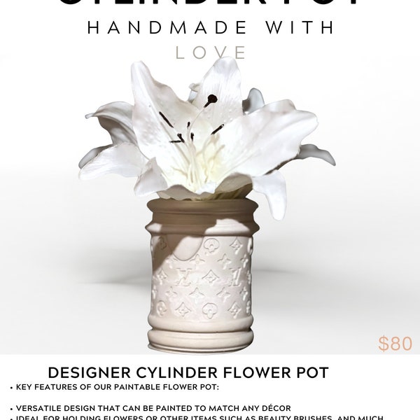 Designer Bag Flower Vase, Luxury Gift for Her, Bridesmaid Vase Gift, Designer Purse Vase, Designer Makeup Brush Holder, Purse Flower Vase