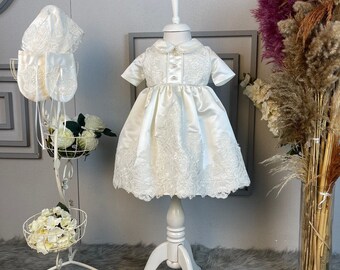With Back Ribbon Girl Christening Dress: Ceremony, Wedding, Birthday Dress SCEK10247