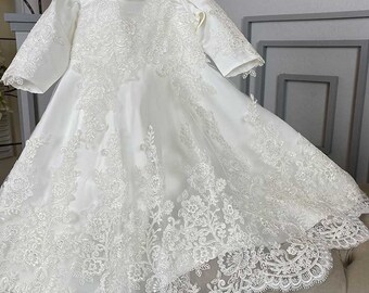 Lace Long Skirt Baptism Dress · Girl's Baptism Dress SCENK10046