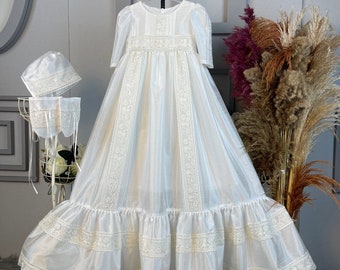 Unique Handmade Girl Christening Dress: Ceremony, Wedding, Birthday Dress SCEK10250