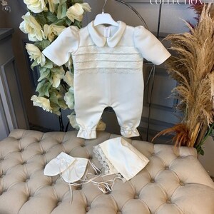 Stylish Fabric Collared Baby Rompers SCEE10240