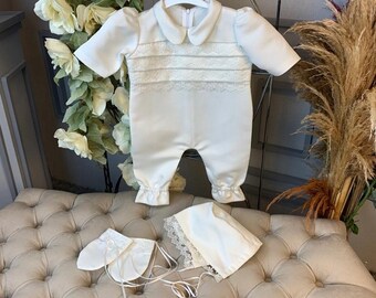 Stylish Fabric Collared Baby Rompers SCEE10240