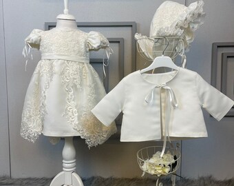 White Girl Christening Dress: Ceremony, Wedding, Birthday Dress SCEK10245