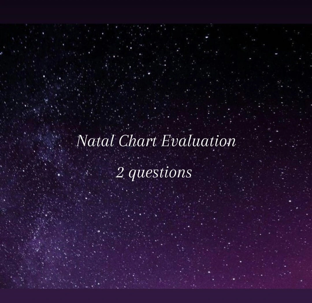 Natal Birth Chart With Tarot 2 Questions/reading Etsy