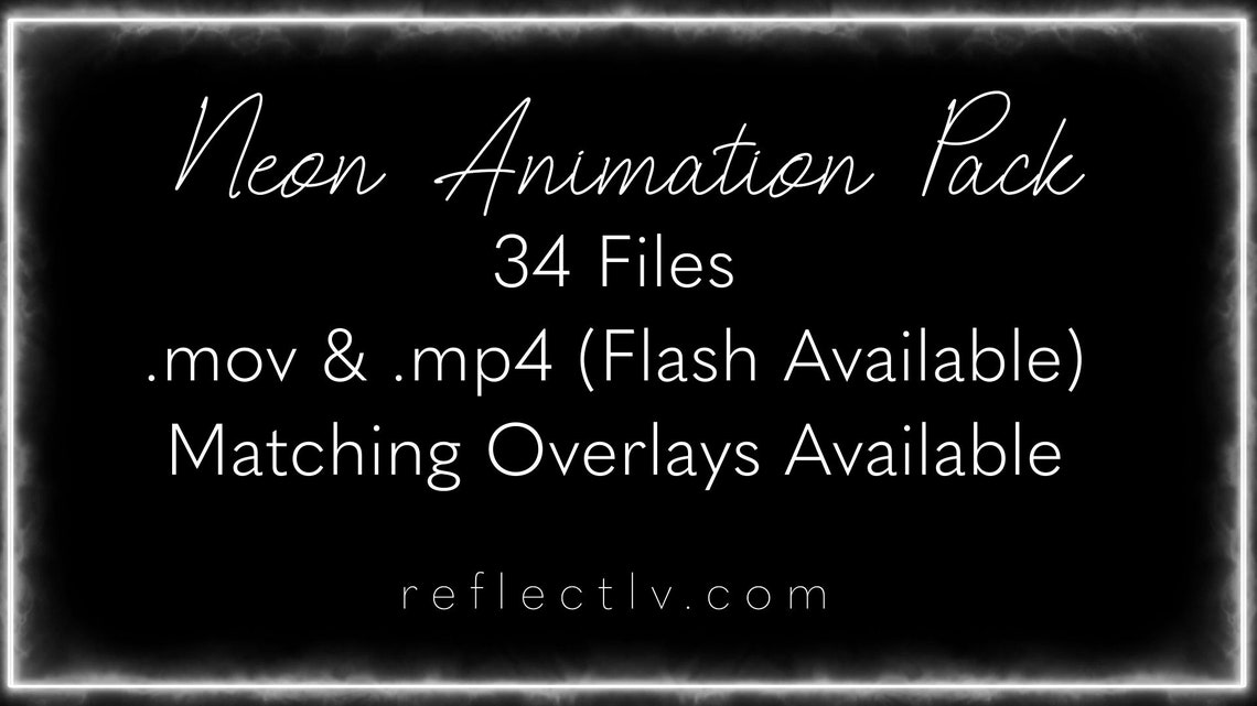 Neon Animation Pack. Neon Animations Set for Mirror Photo - Etsy